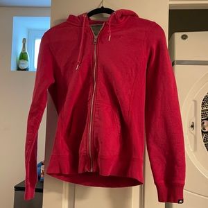 Nike pink zip up athletic hoodie jacket small petite